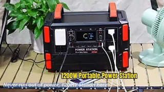 1200W Portable Power Station Best Solar Generator for Camping